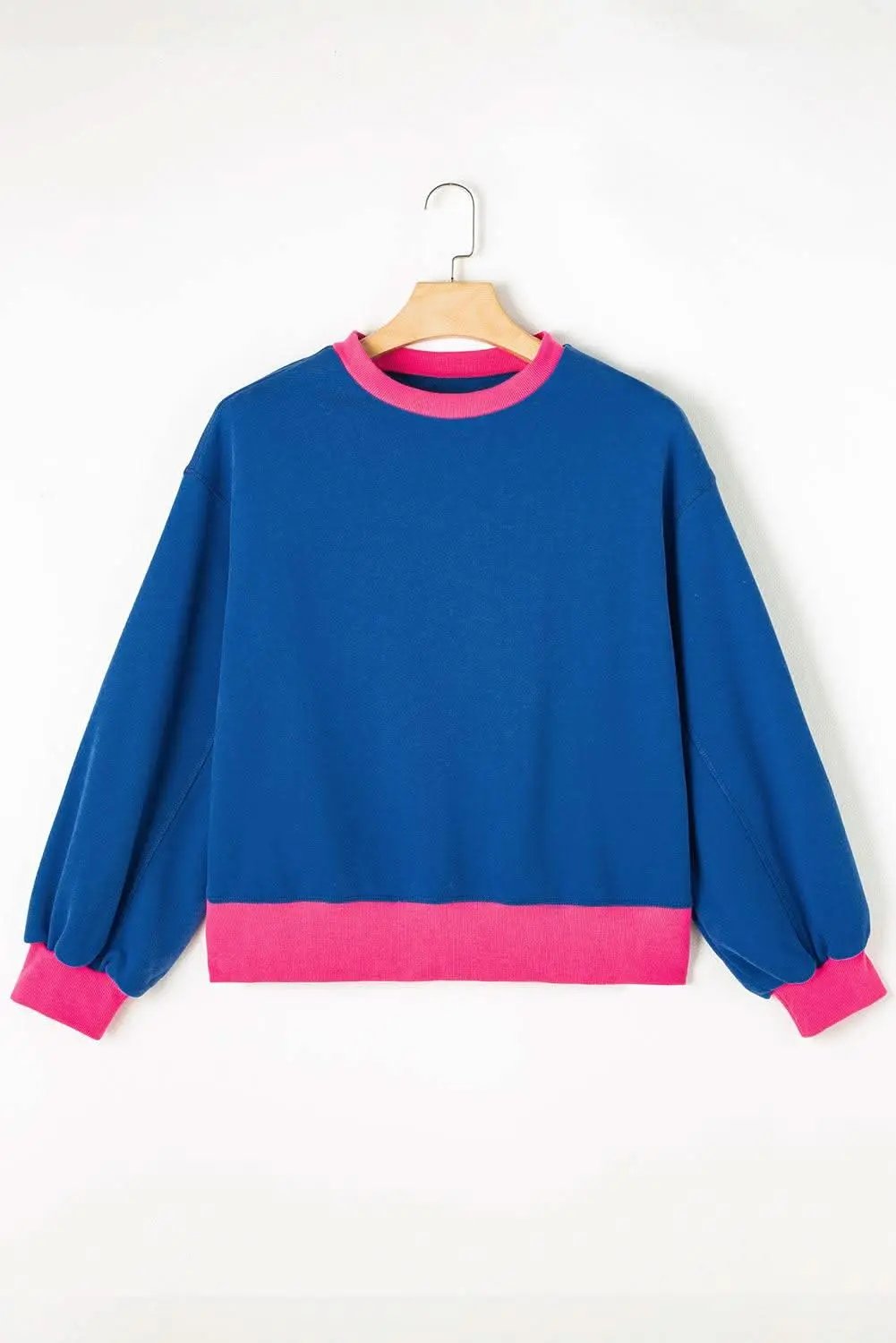 Pants Love Salve Chic colorblock bubble sleeve sweatshirt