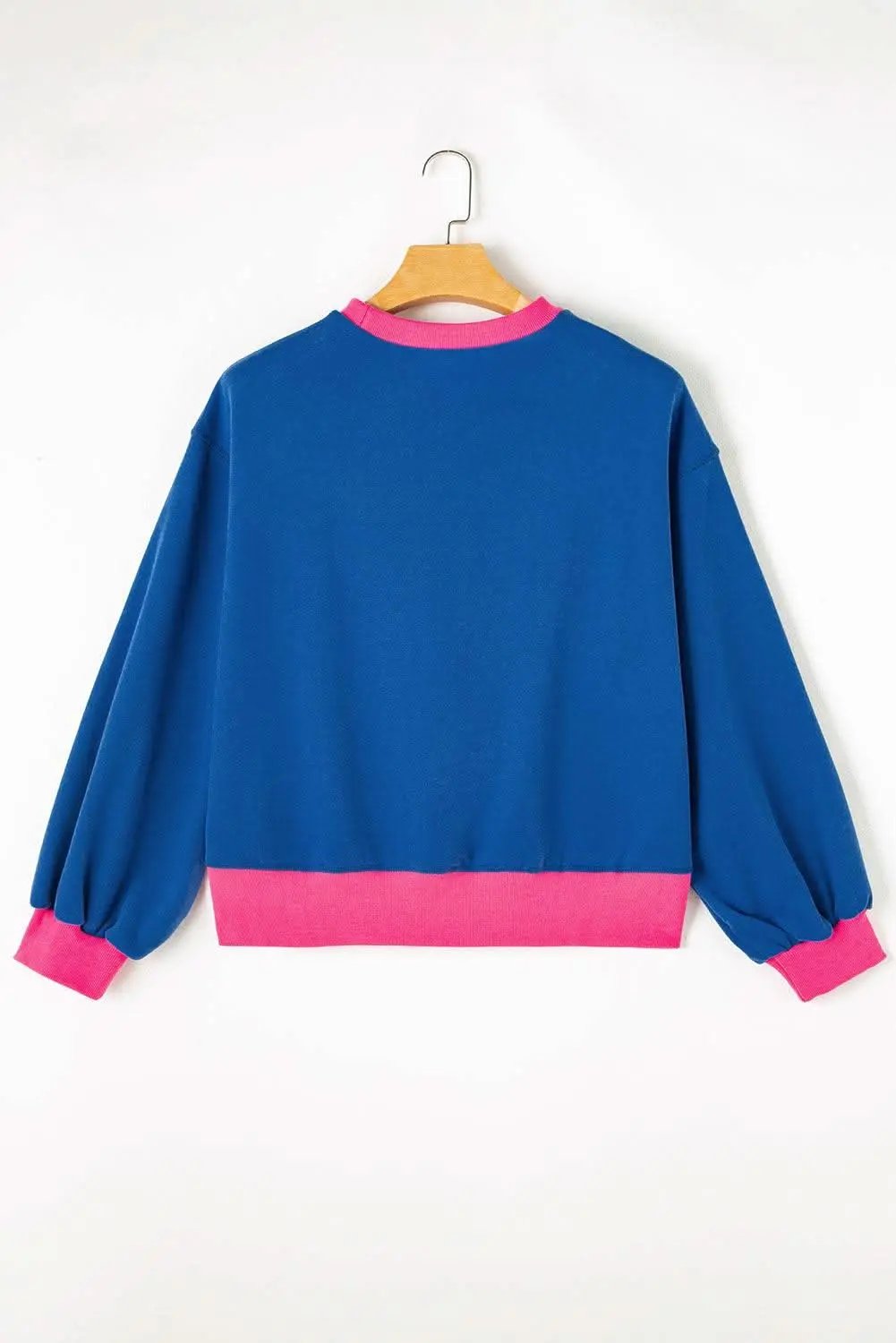 Pants Love Salve Chic colorblock bubble sleeve sweatshirt
