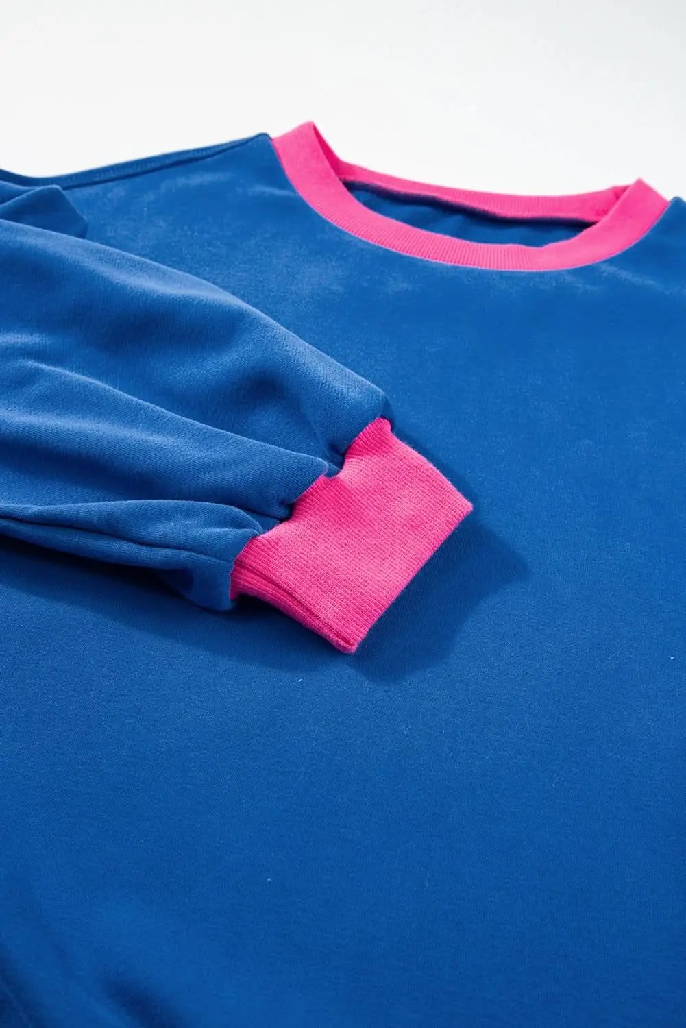 Pants Love Salve Chic colorblock bubble sleeve sweatshirt