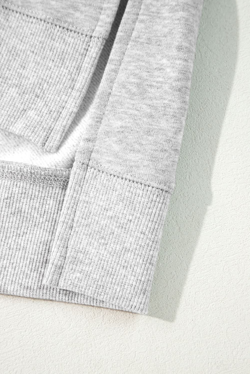 Pants Love Salve Gray Drop Shoulder Pullover Women's Casual Sweatshirt: Comfy & Chic