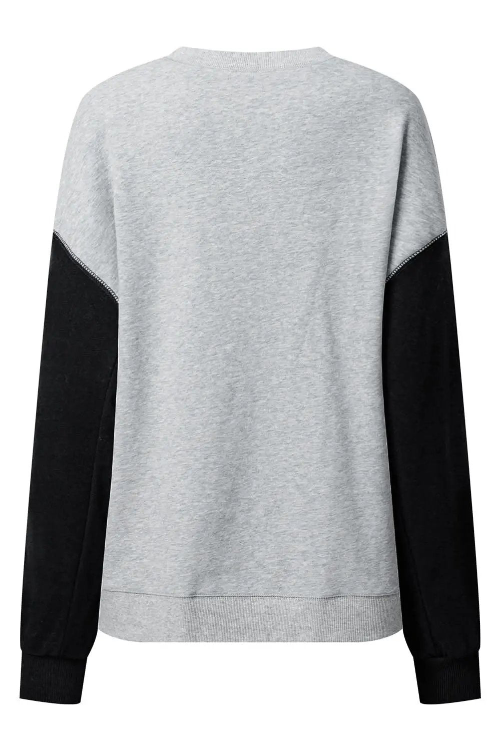 Pants Love Salve Gray Drop Shoulder Pullover Women's Casual Sweatshirt: Comfy & Chic