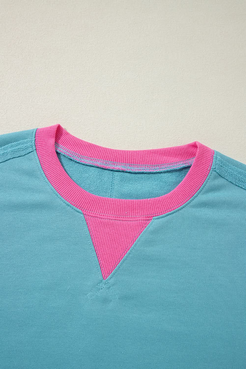 Sweatshirts & Hoodies Love Salve Light Blue Oversized Crew Sweatshirt