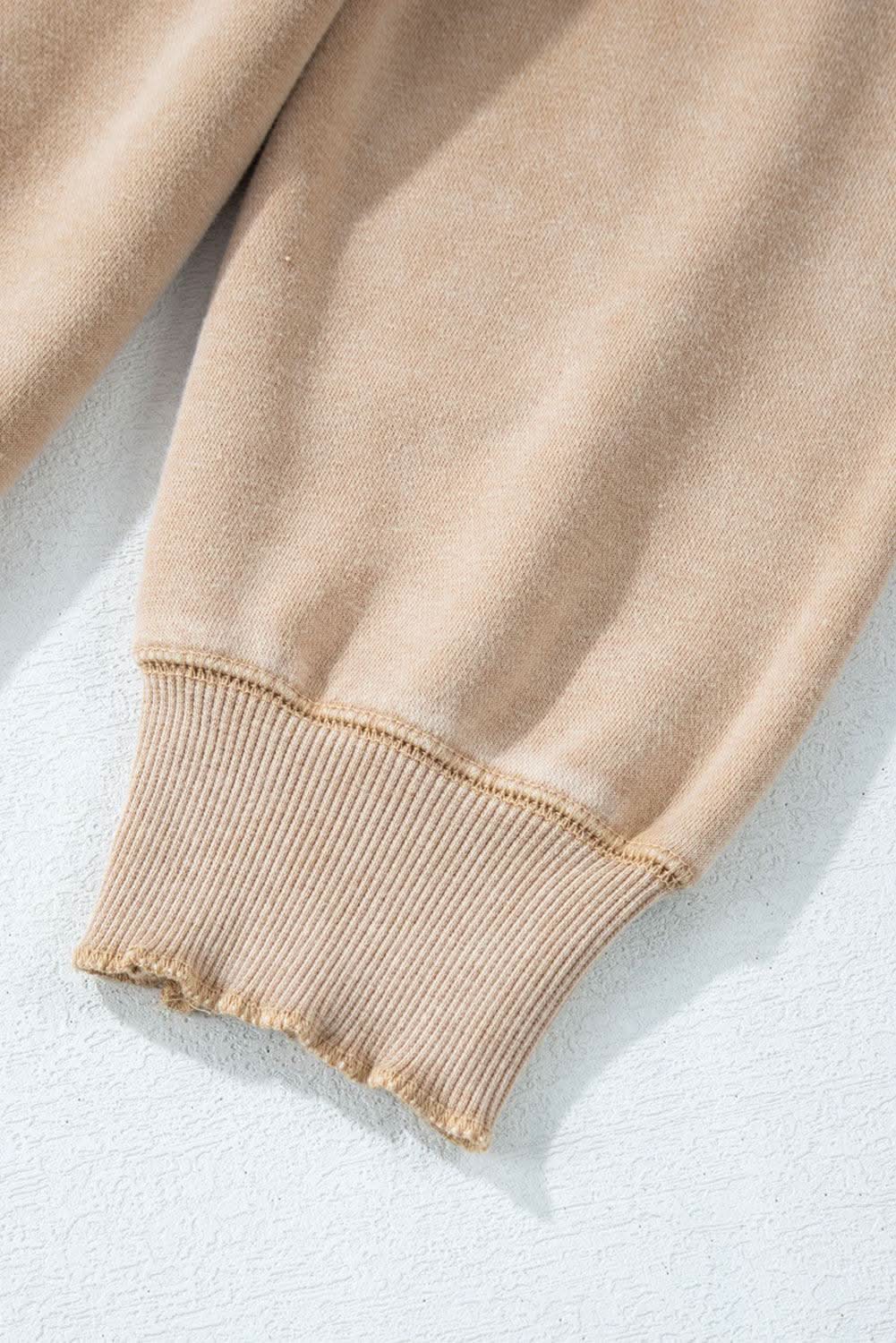 Pants Love Salve Chic light beige waffle knit sweatshirt