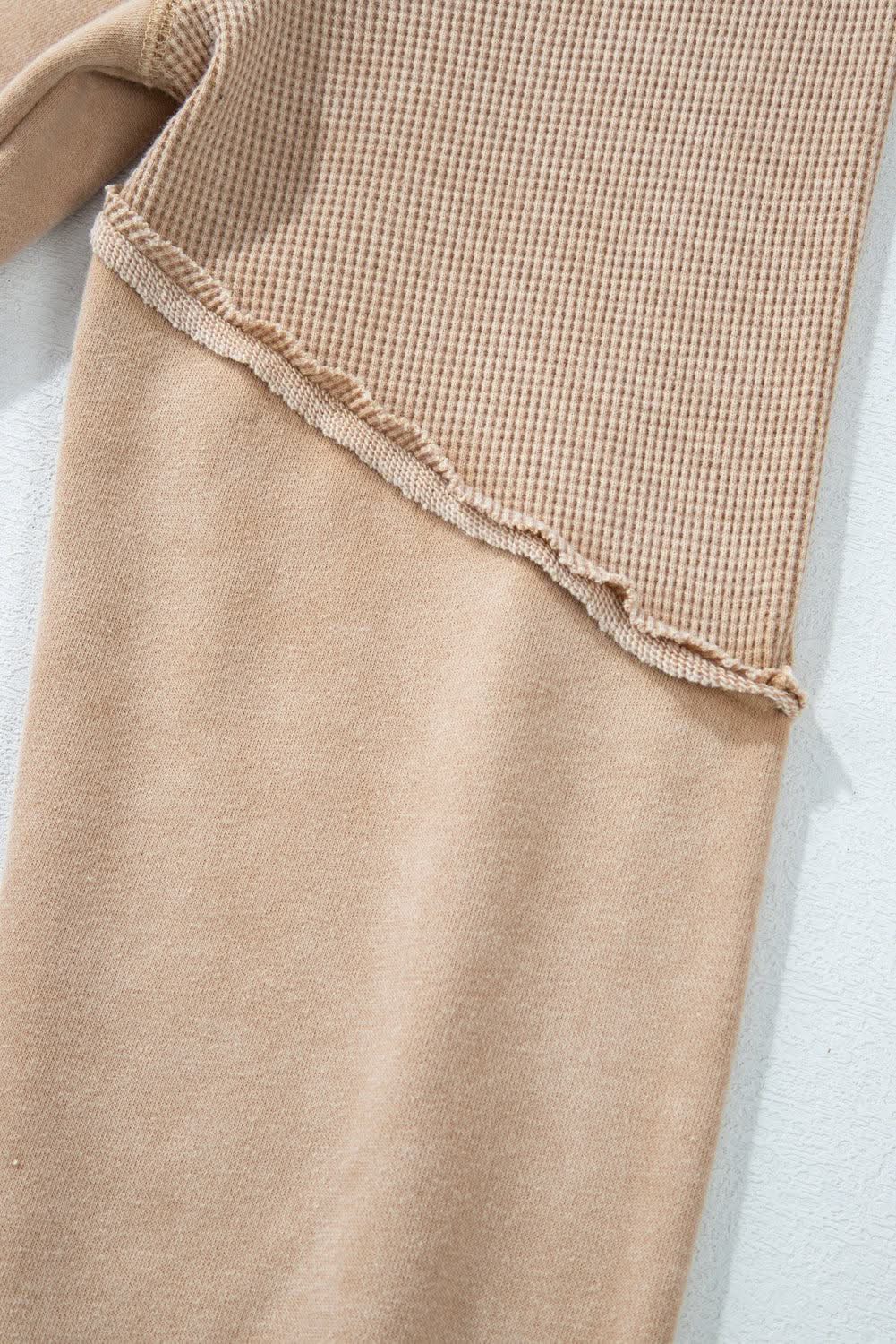 Pants Love Salve Chic light beige waffle knit sweatshirt