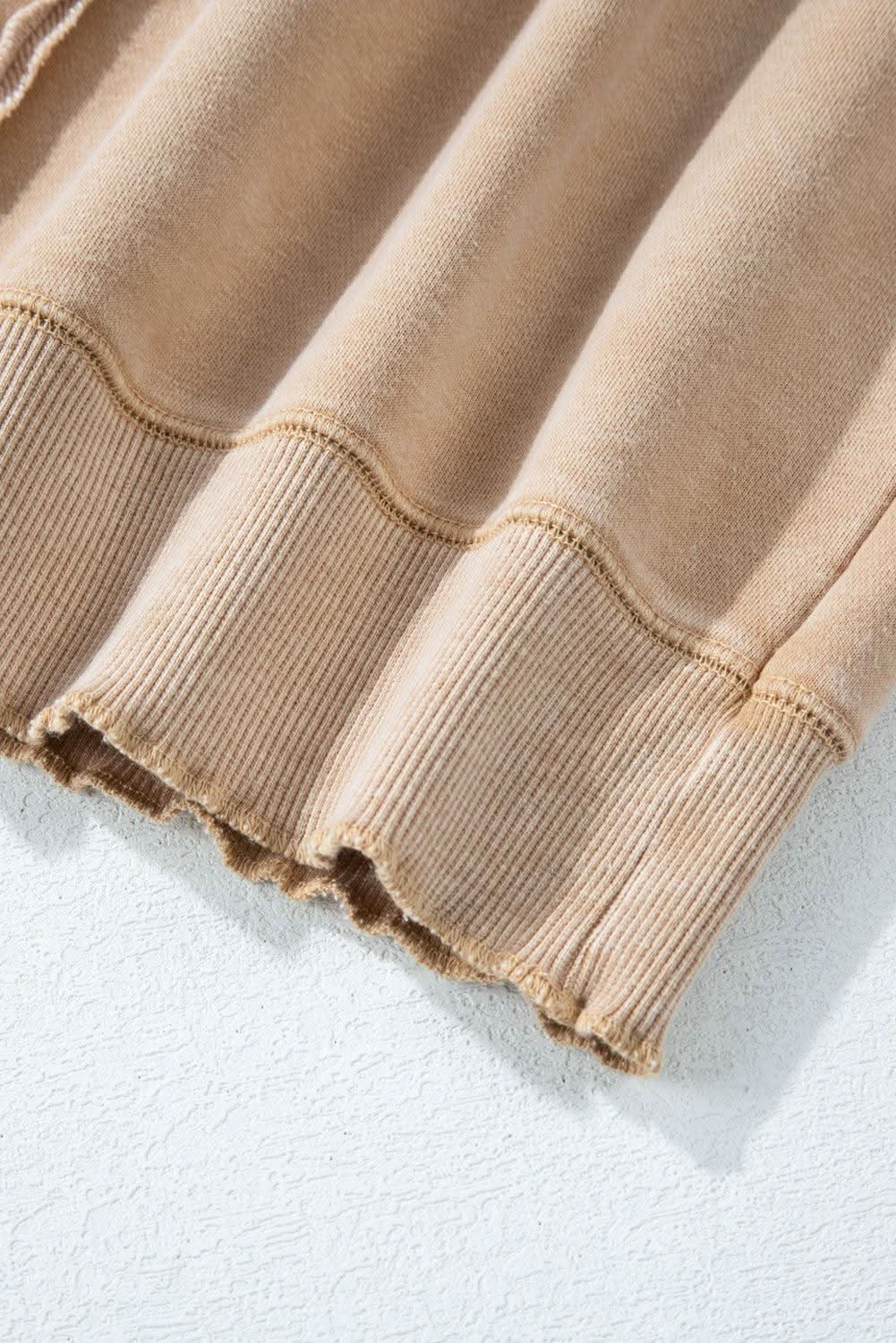 Pants Love Salve Chic light beige waffle knit sweatshirt