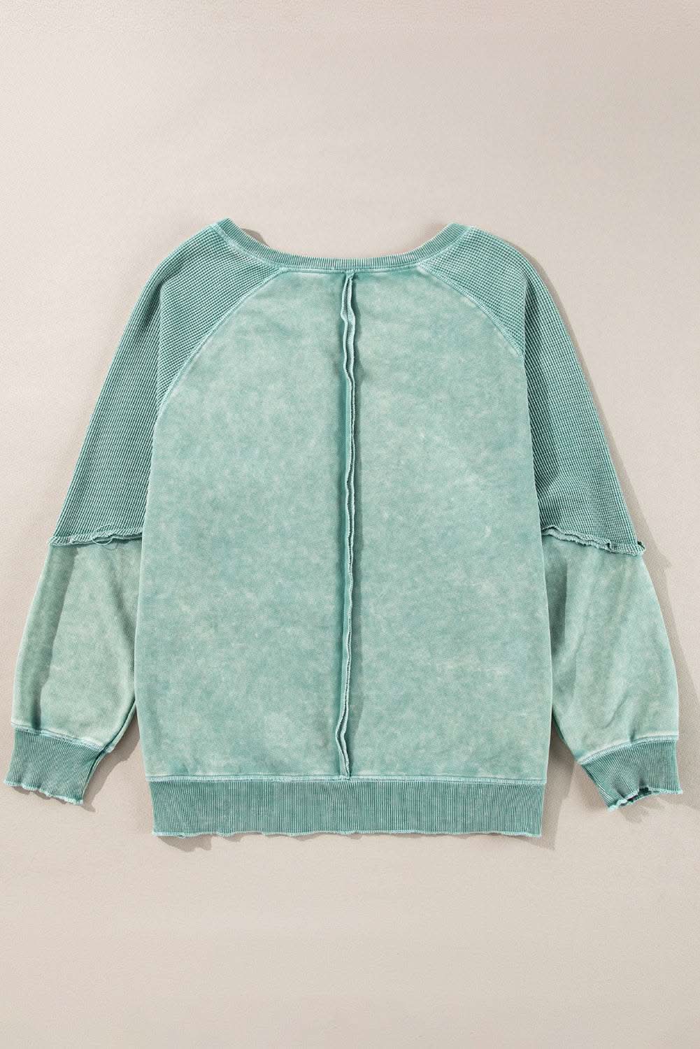 Pants Love Salve Mineral blue waffle knit sweatshirt