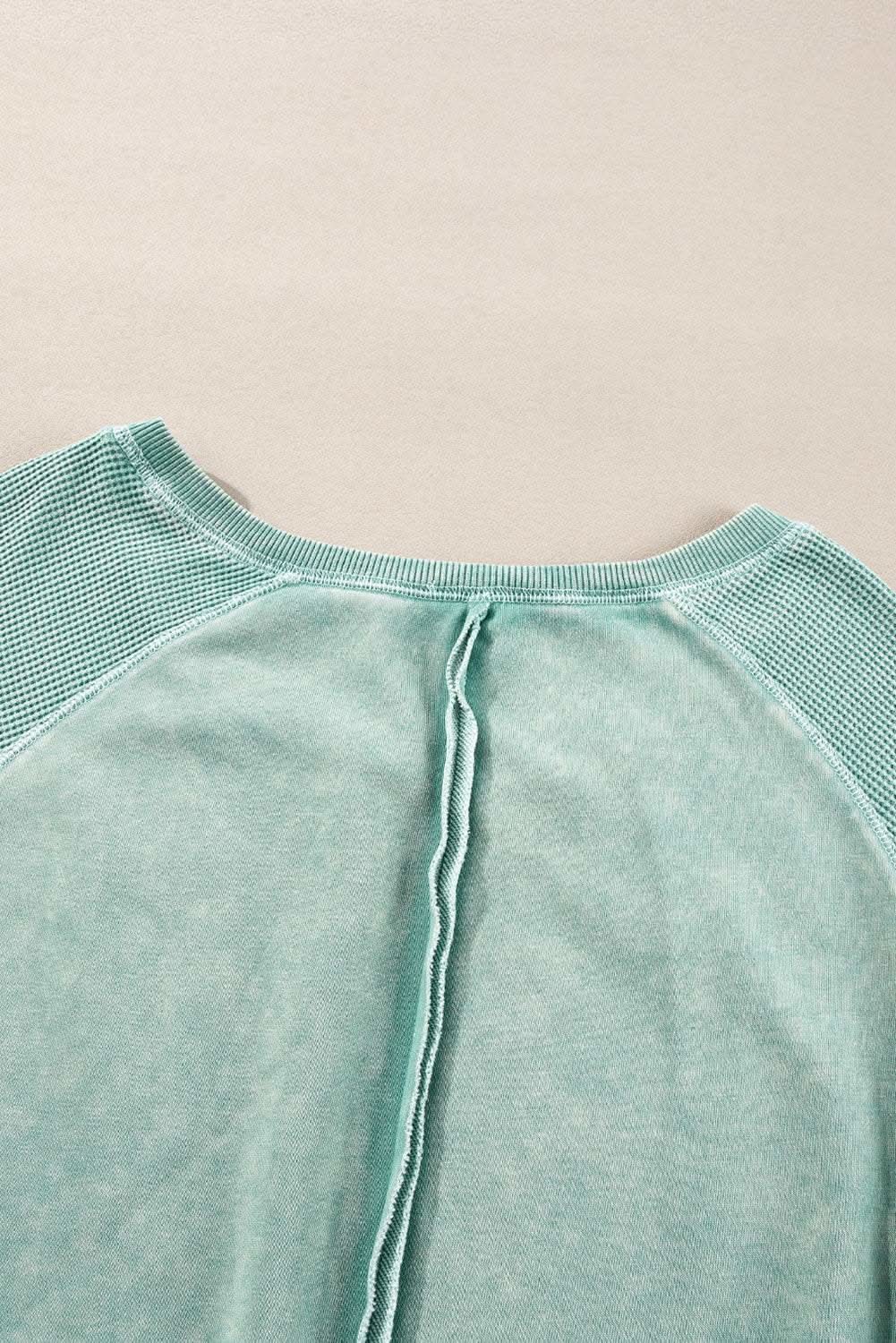 Pants Love Salve Mineral blue waffle knit sweatshirt