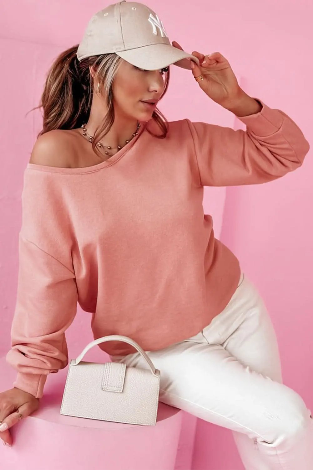 Accesorios Love Salve Sudadera con lazo en la espalda color castaño pálido