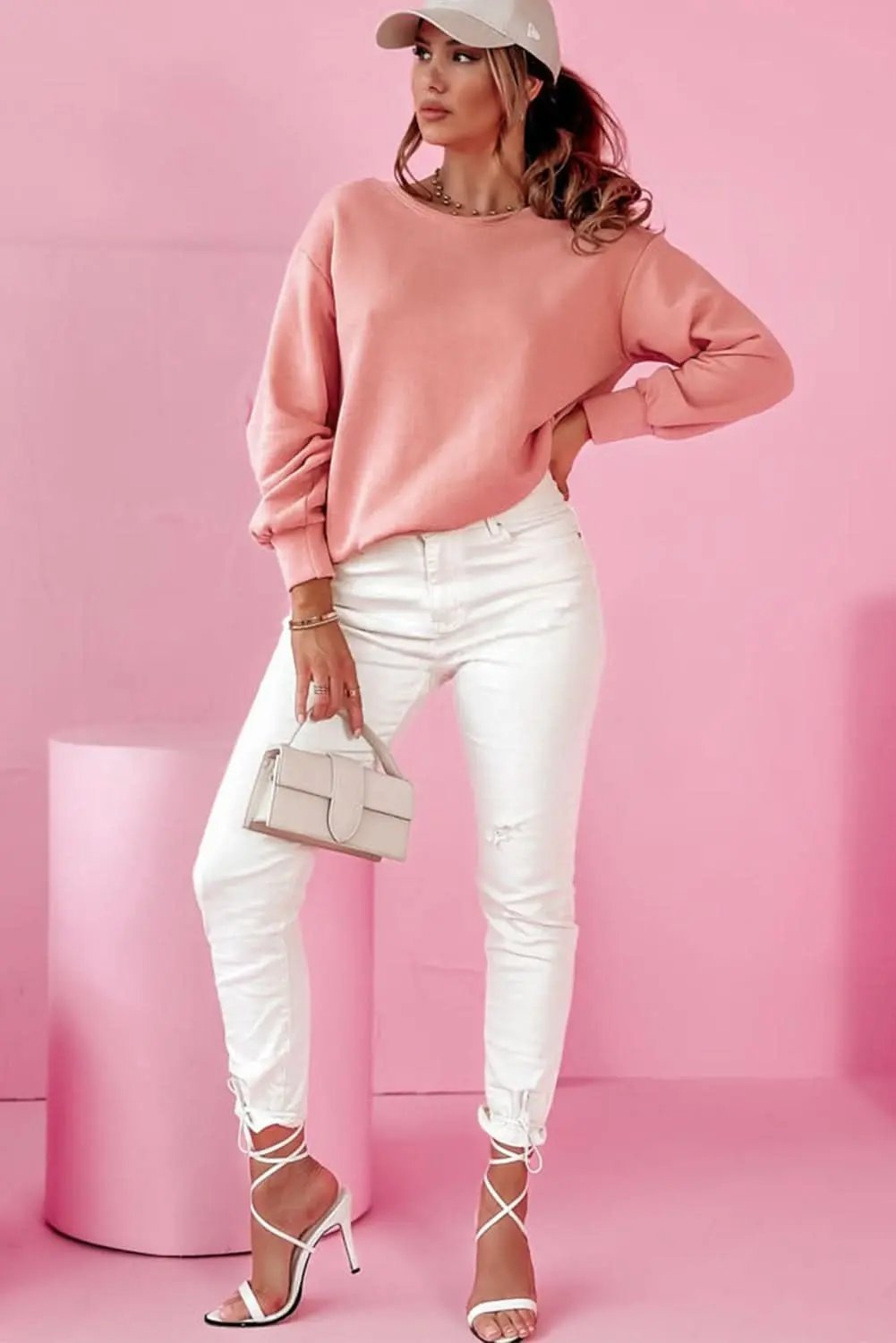 Accesorios Love Salve Sudadera con lazo en la espalda color castaño pálido