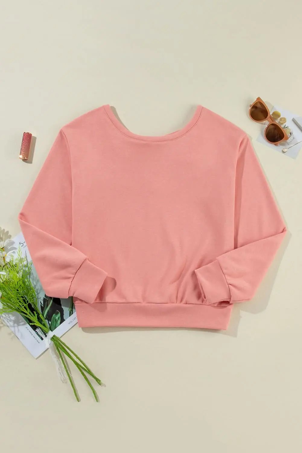 Accesorios Love Salve Sudadera con lazo en la espalda color castaño pálido