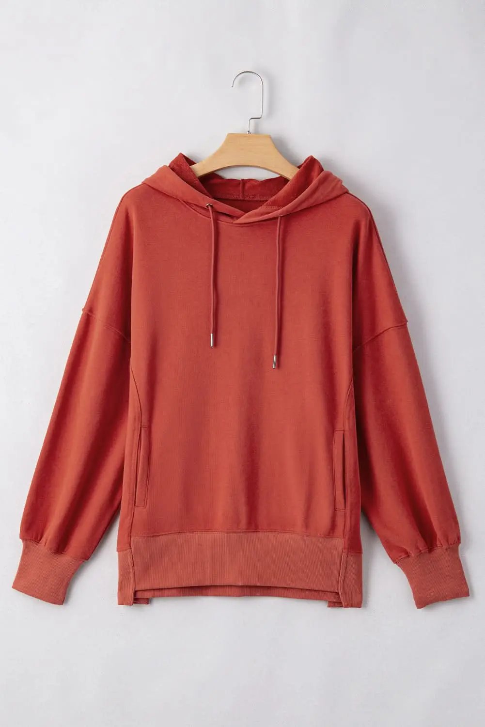 Pants Love Salve Red clay oversized drawstring hoodie