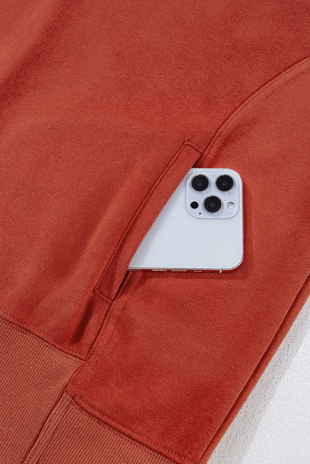 Pants Love Salve Red clay oversized drawstring hoodie