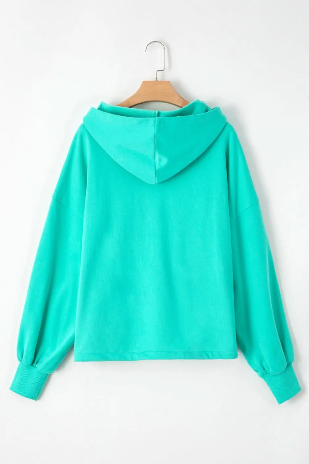 Jackets Aruba Blue Fleece Hoodie with Pockets by Love Salve