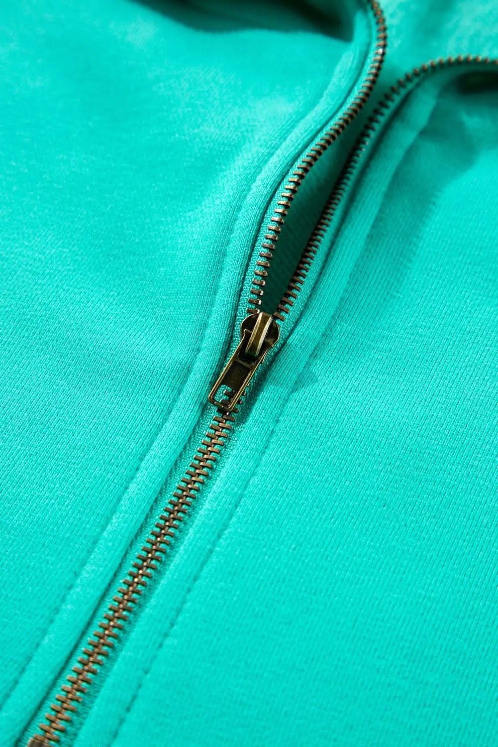Jackets Aruba Blue Fleece Hoodie with Pockets by Love Salve
