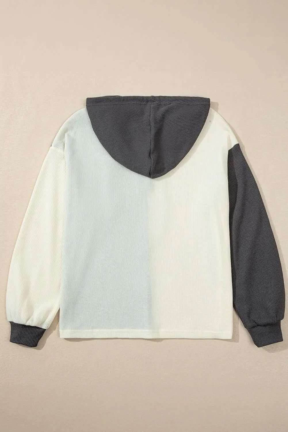 Jackets Love Salve Dark Grey Waffle Colorblock Buttons Placket Drop S
