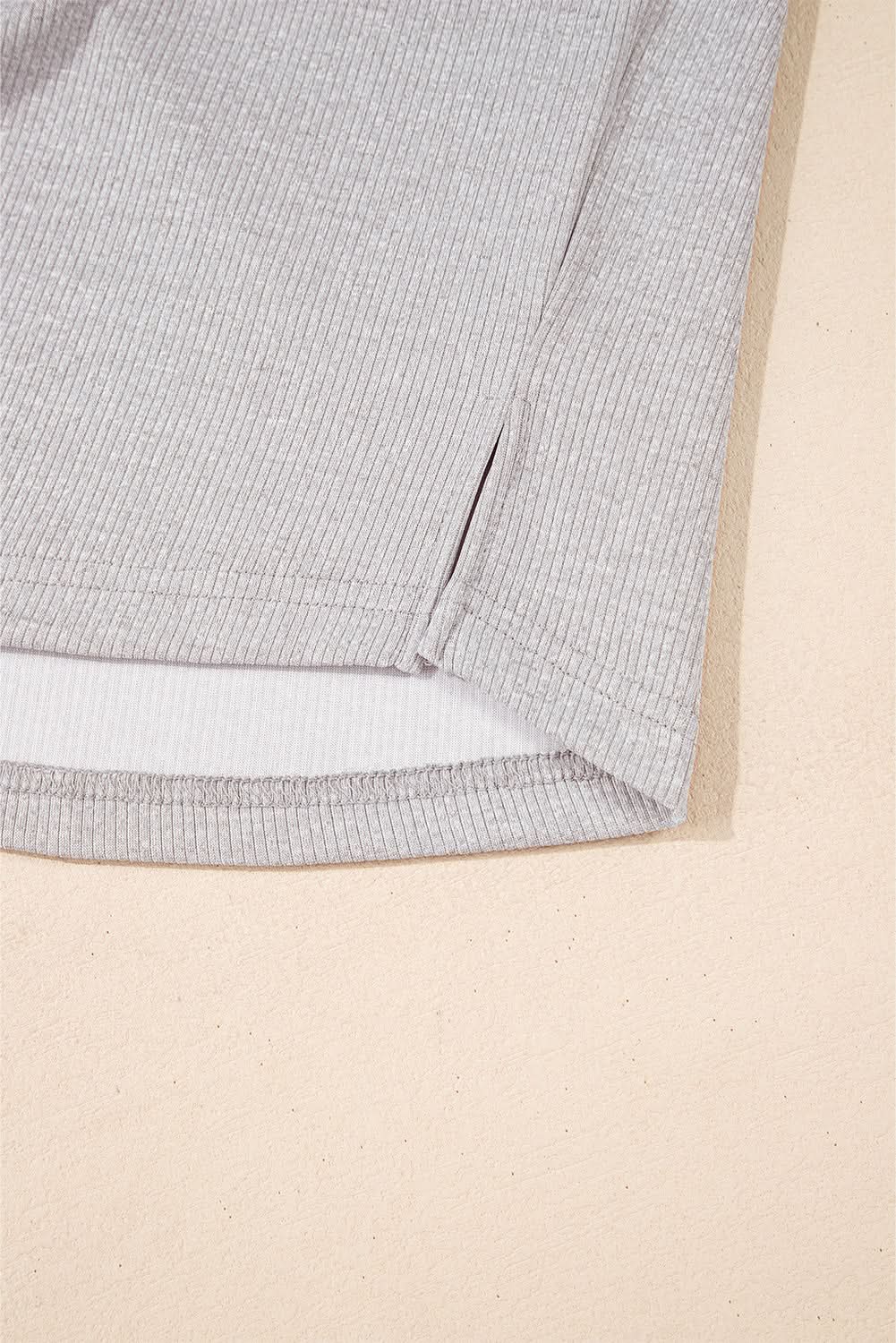 Love Salve Women's Oversized Colorblock Sweatshirt — Textured Gray Casual