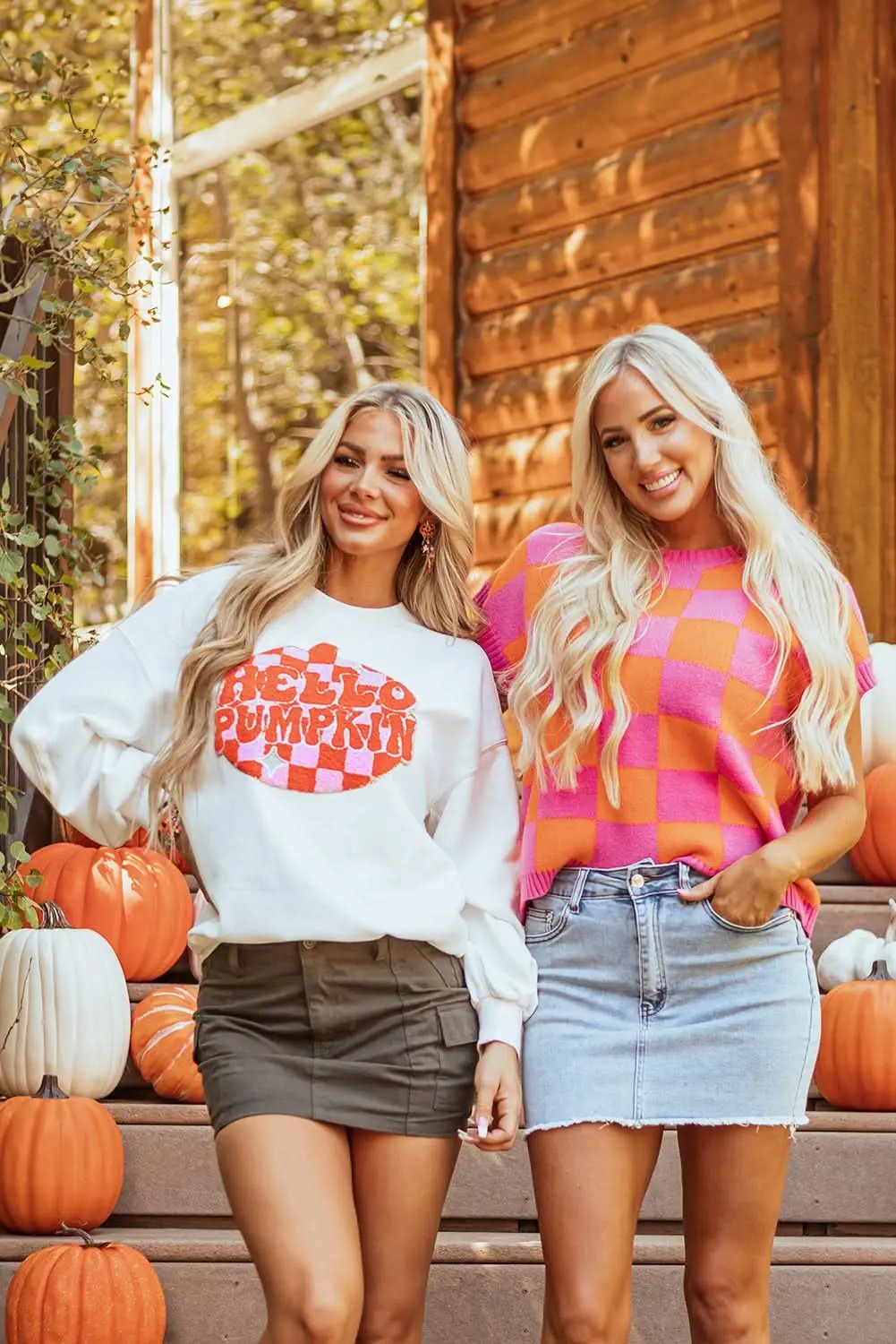 Sweaters Love Salve White Terry Halloween Pumpkin Patched Pattern Pull