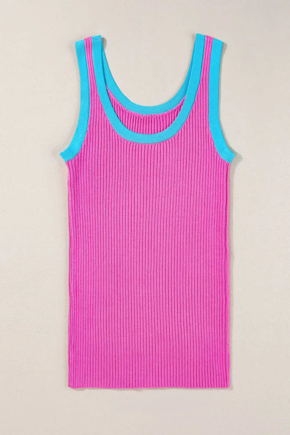 Tank Tops Love Salve Pink Ribbed Tank Top Women's Summer