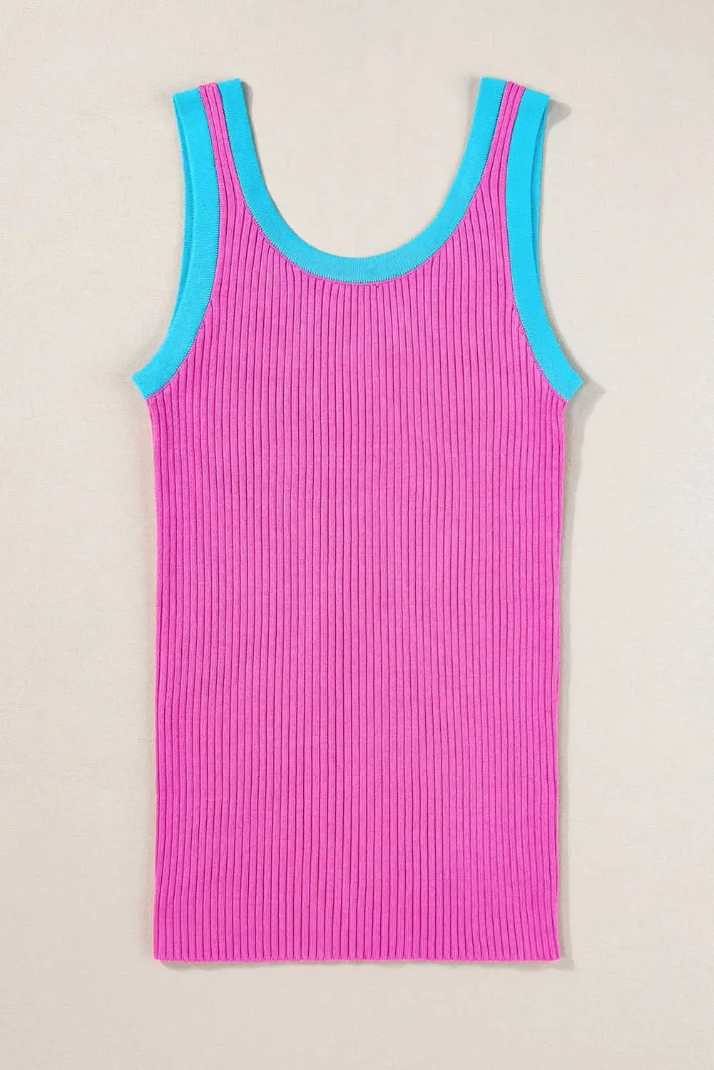 Tank Tops Love Salve Pink Ribbed Tank Top Women's Summer