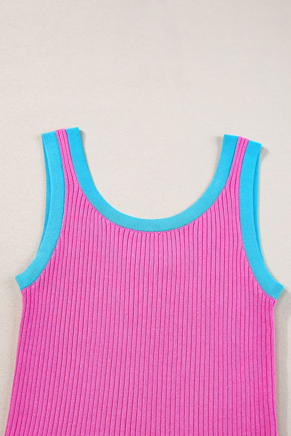 Tank Tops Love Salve Pink Ribbed Tank Top Women's Summer