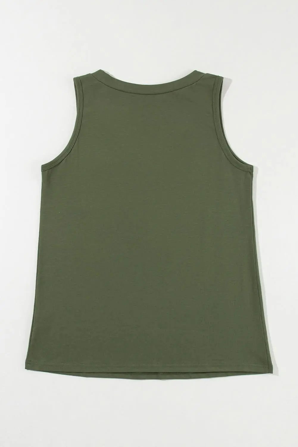 Pants Love Salve Jungle Green Half Button V Neck Patched Pocket Tan