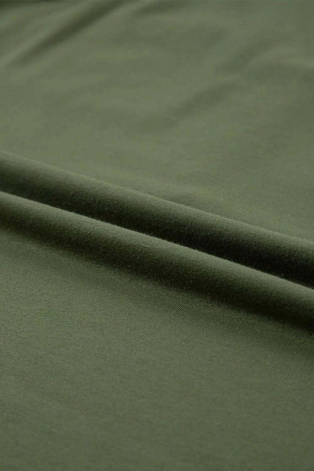 Pants Love Salve Jungle Green Half Button V Neck Patched Pocket Tan