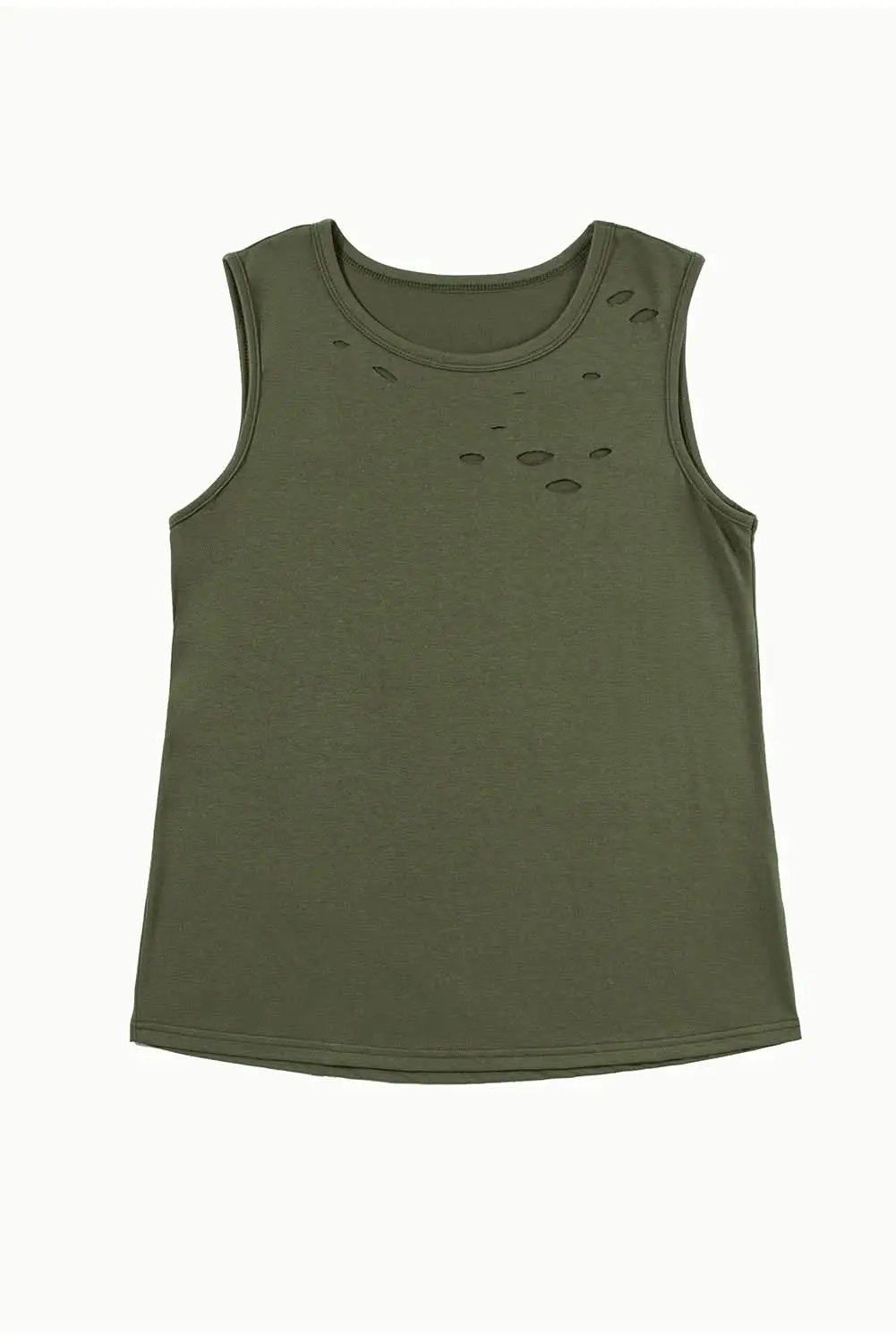T-Shirts Love Salve Jungle green distressed tank top