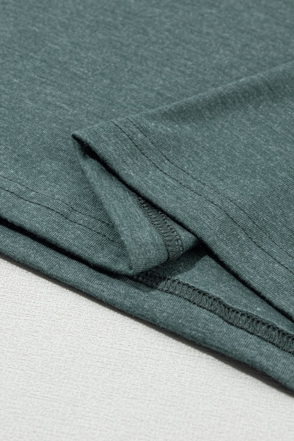 T-Shirts Love Salve Mist Green Fashion Petal Sleeve V Neck T Shirt