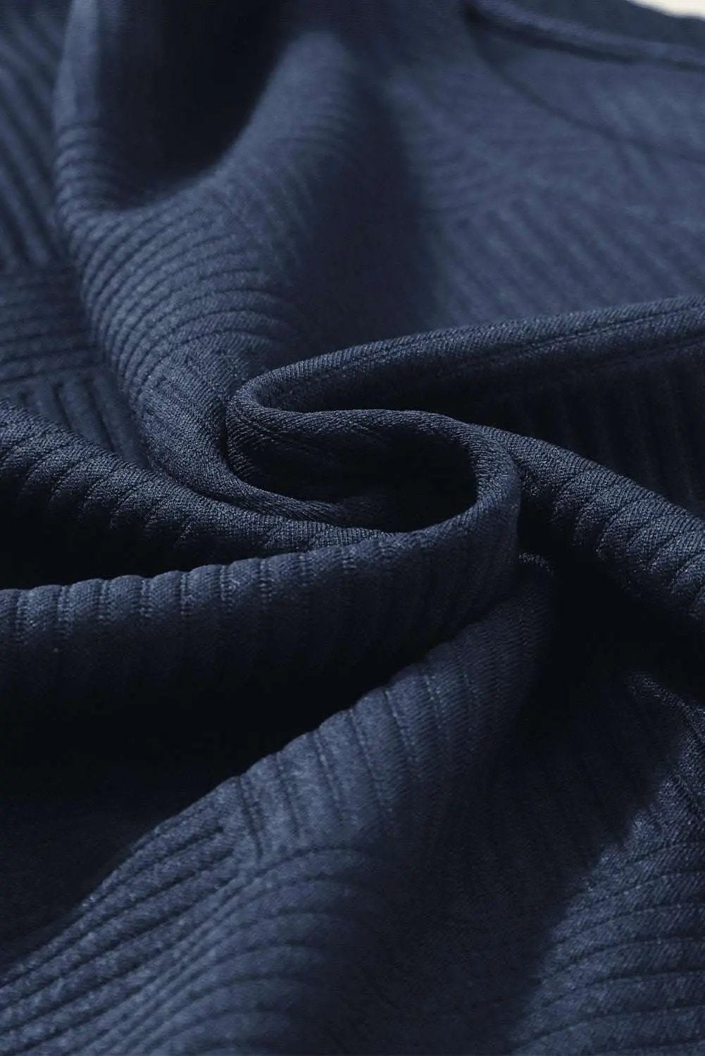 Pants Love Salve Navy Blue Textured Loose Fit T Shirt and Drawstrin