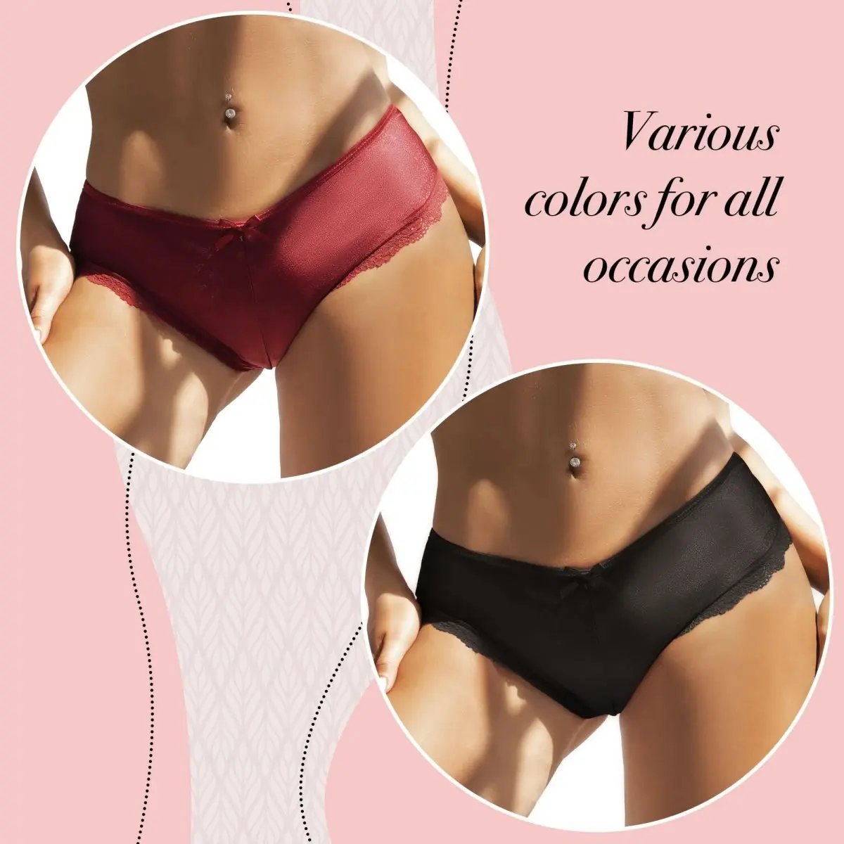 Women's Underwear - Cross Lace Detail - Comfortable & Stylish
