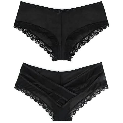 Women's Underwear - Cross Lace Detail - Comfortable & Stylish