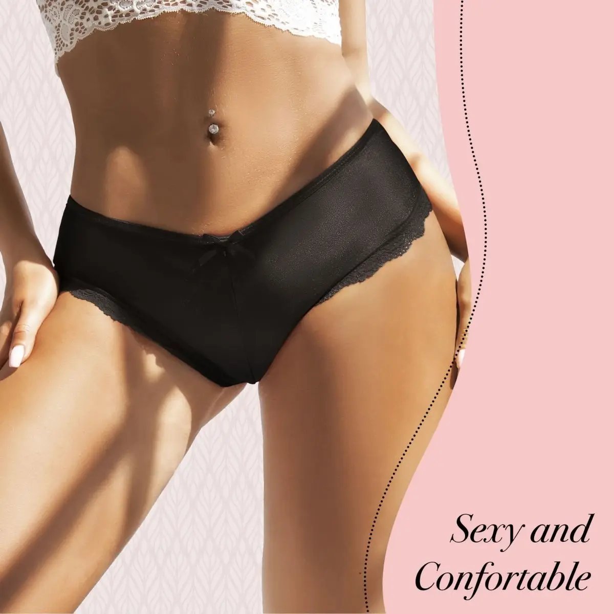 Women's Underwear - Cross Lace Detail - Comfortable & Stylish
