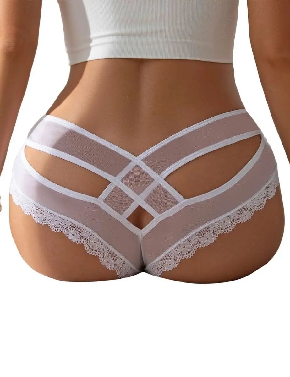 Women's Underwear - Cross Lace Detail - Comfortable & Stylish