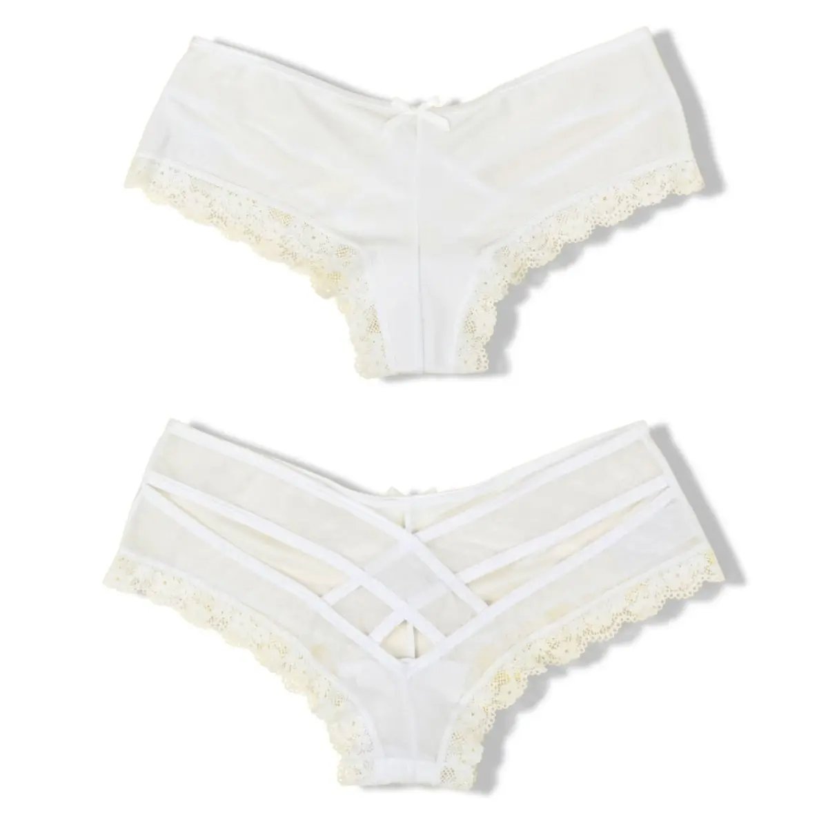 Women's Underwear - Cross Lace Detail - Comfortable & Stylish