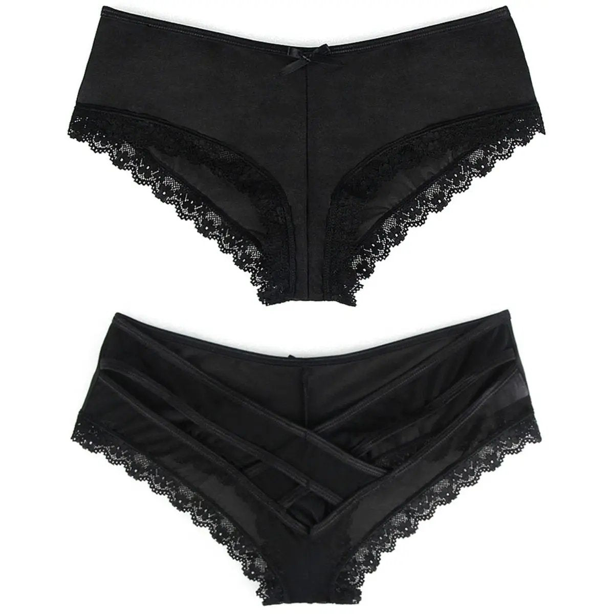 Women's Underwear - Cross Lace Detail - Comfortable & Stylish