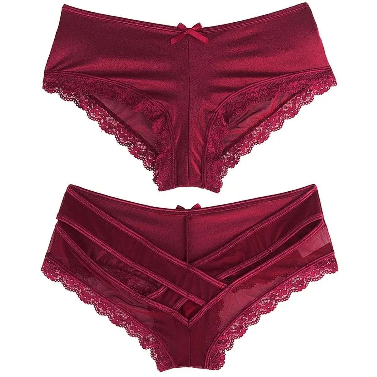 Women's Underwear - Cross Lace Detail - Comfortable & Stylish