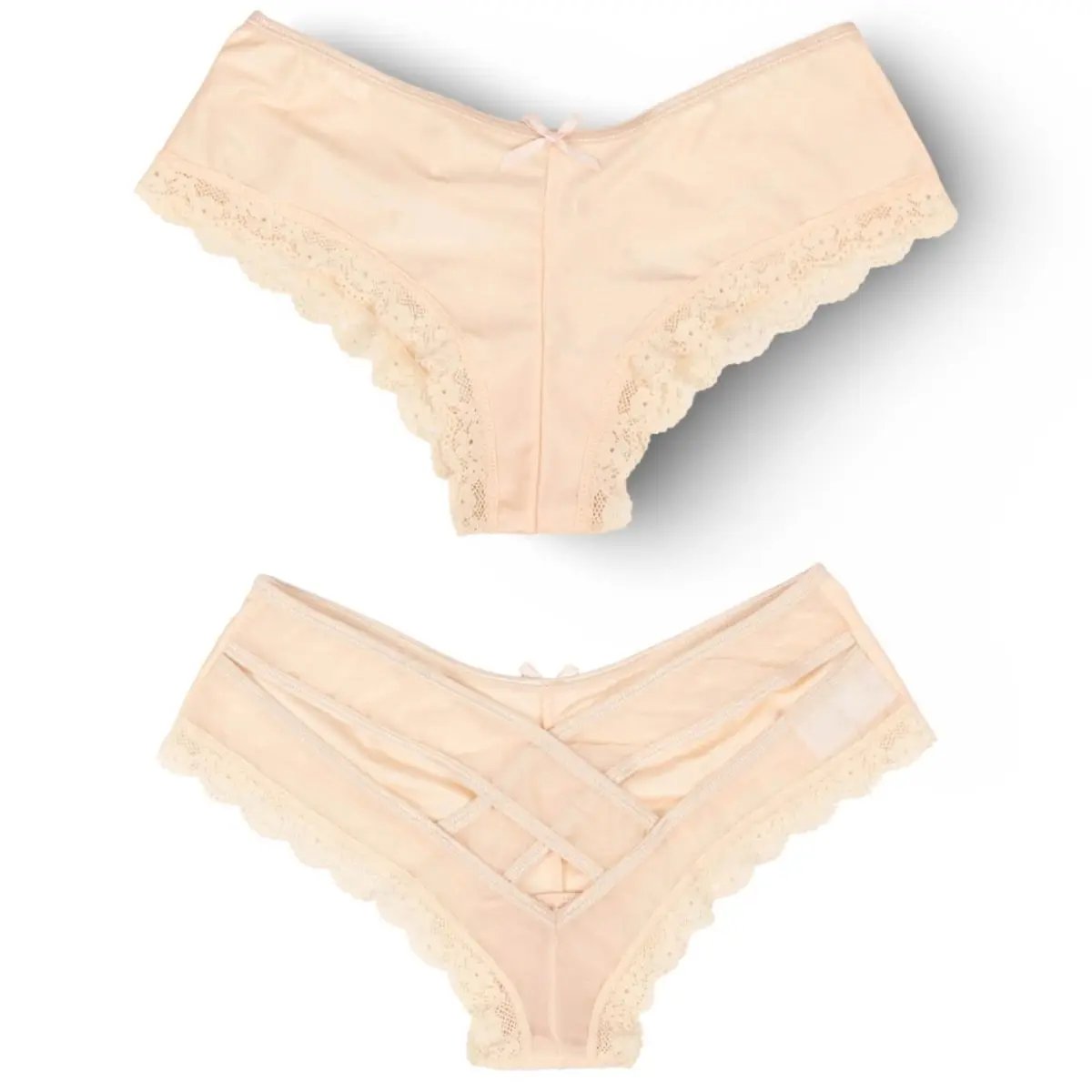 Women's Underwear - Cross Lace Detail - Comfortable & Stylish