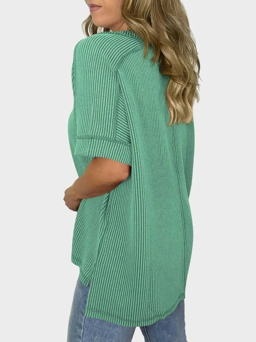 T-Shirts Trendsi Lovelet V-Neck Tee Women's Everyday Top: Soft Texture, Versatile Fit