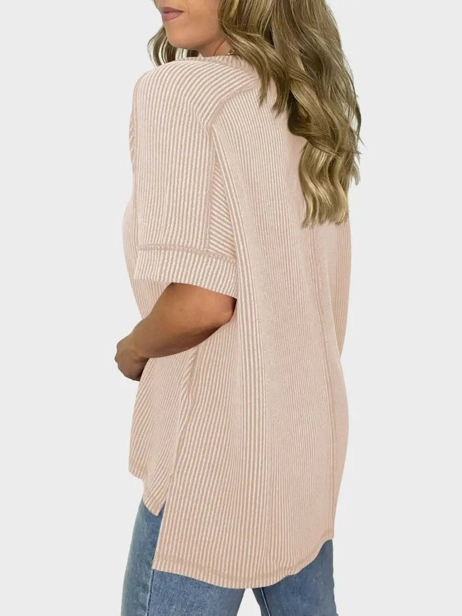T-Shirts Trendsi Lovelet V-Neck Tee Women's Everyday Top: Soft Texture, Versatile Fit