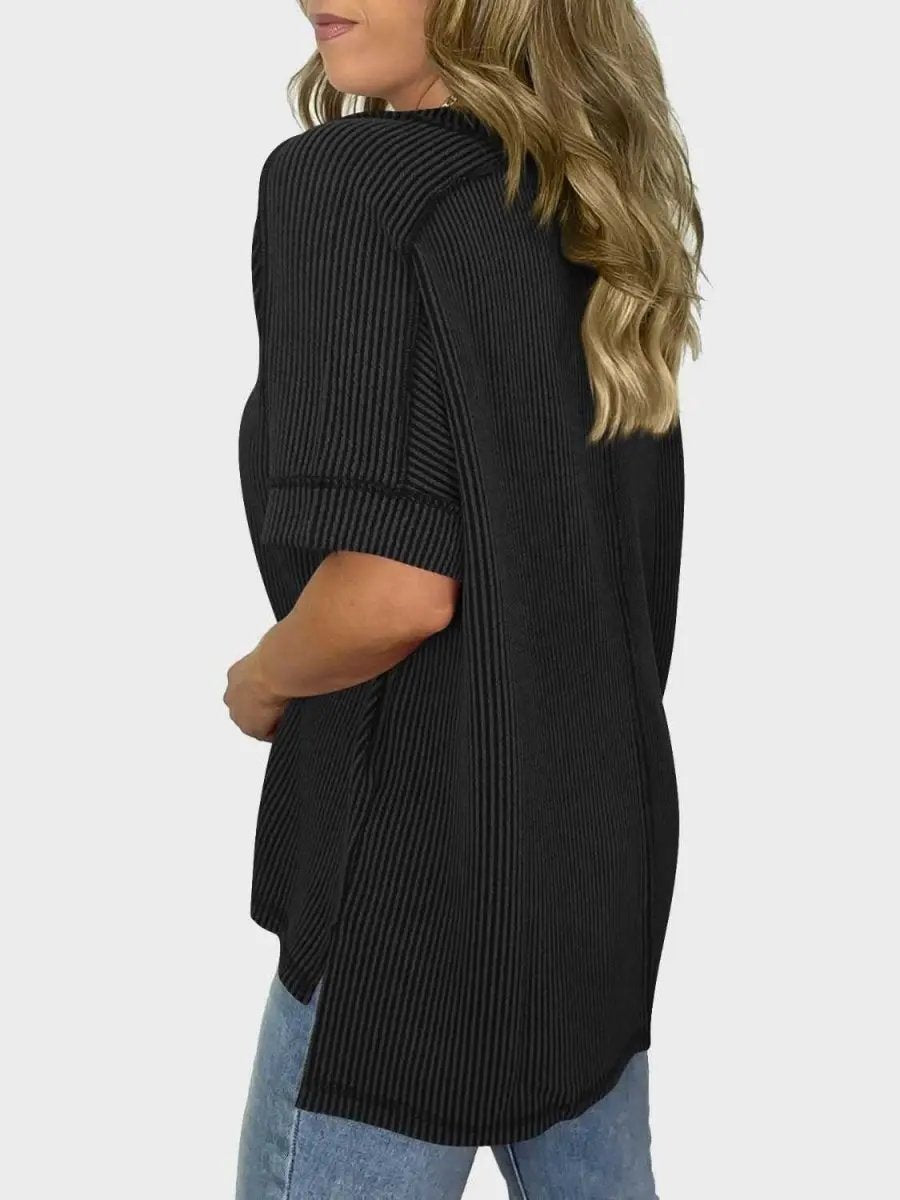 T-Shirts Trendsi Lovelet V-Neck Tee Women's Everyday Top: Soft Texture, Versatile Fit