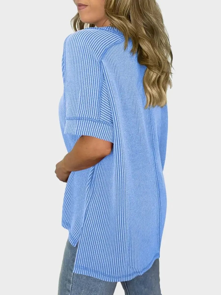 T-Shirts Trendsi Lovelet V-Neck Tee Women's Everyday Top: Soft Texture, Versatile Fit