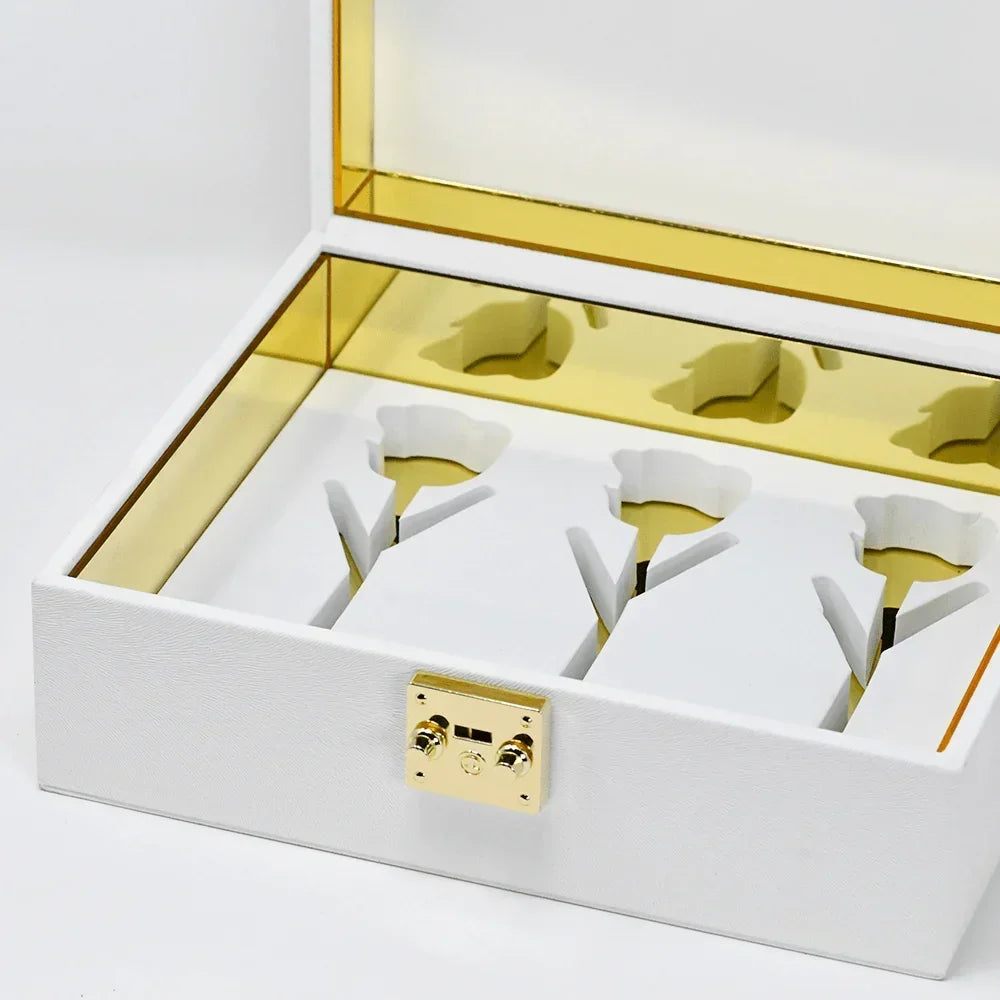 Customizable Trio of Gold, Silver or Platinum 7" Roses – A Gift No One Forgets