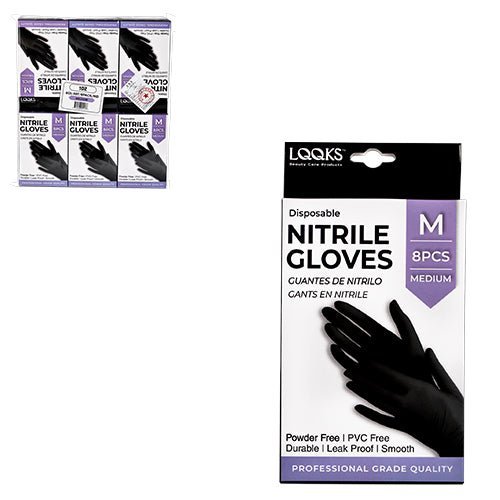 LQQKS Nitrile Glove, 8 pc/Pk, Medium
