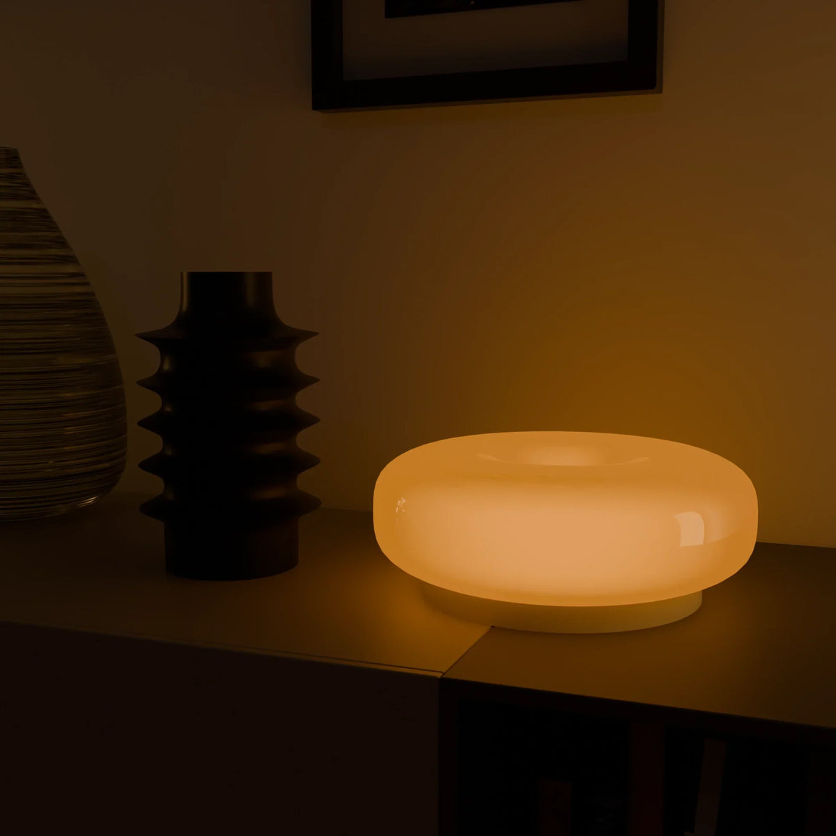 Lumo Donut Glass LED Table/Wall Lamp