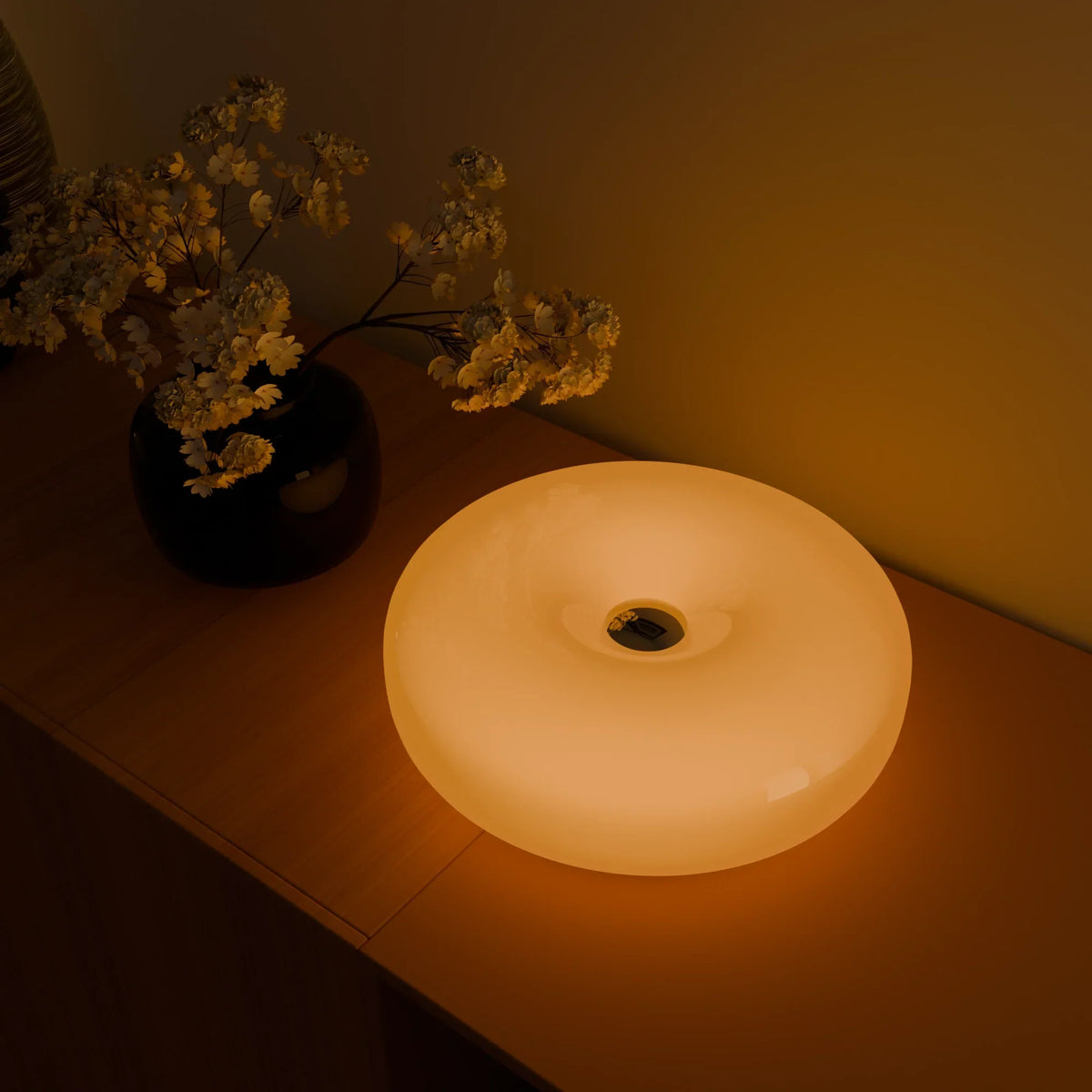Lumo Donut Glass LED Table/Wall Lamp