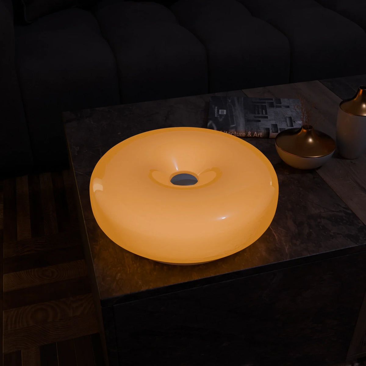 Lumo Donut Glass LED Table/Wall Lamp