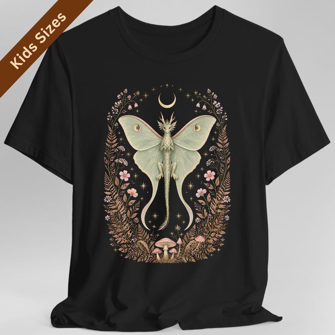 Luna Moth Dragon Kids T-Shirt