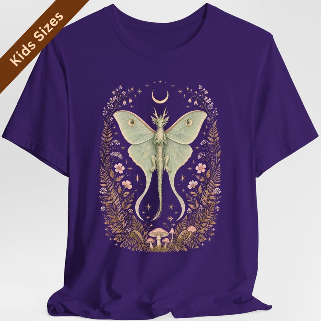 Luna Moth Dragon Kids T-Shirt