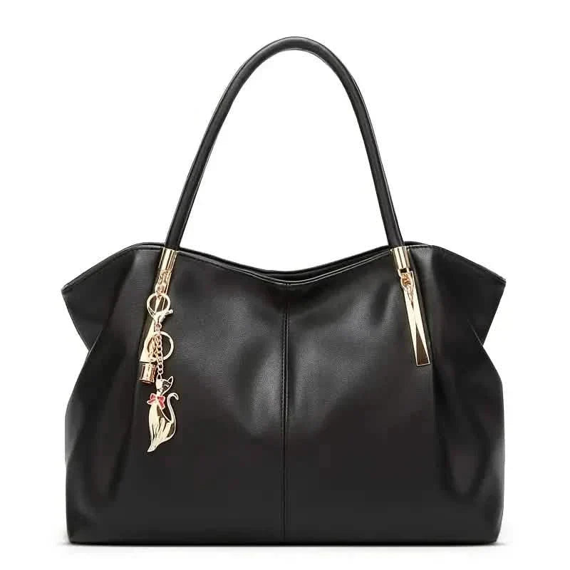 Luxurious Large Capacity Satchel Bag Stylish Top-Handle Design With Pendant