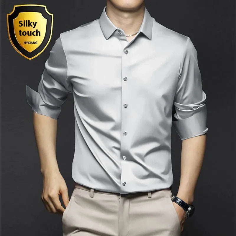 Luxury Ice Silk Shirt - # BOAA13510046